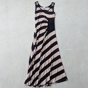 Calvin Klein Diagonal Striped Maxi Dress